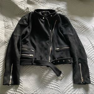 Suede black jacket Zara